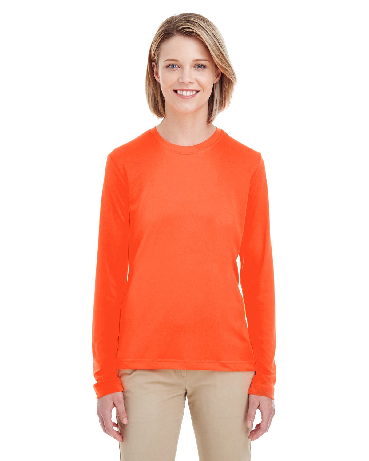 8622W-UltraClub-BRIGHT ORANGE-UltraClub-T-Shirts-1