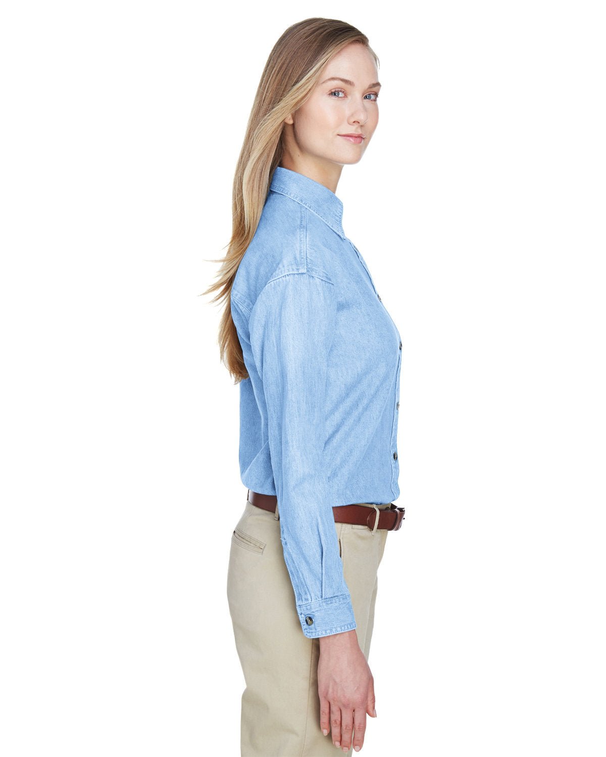 8966-UltraClub-LIGHT BLUE-UltraClub-Woven Shirts-3