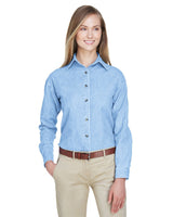 8966-UltraClub-LIGHT BLUE-UltraClub-Woven Shirts-1