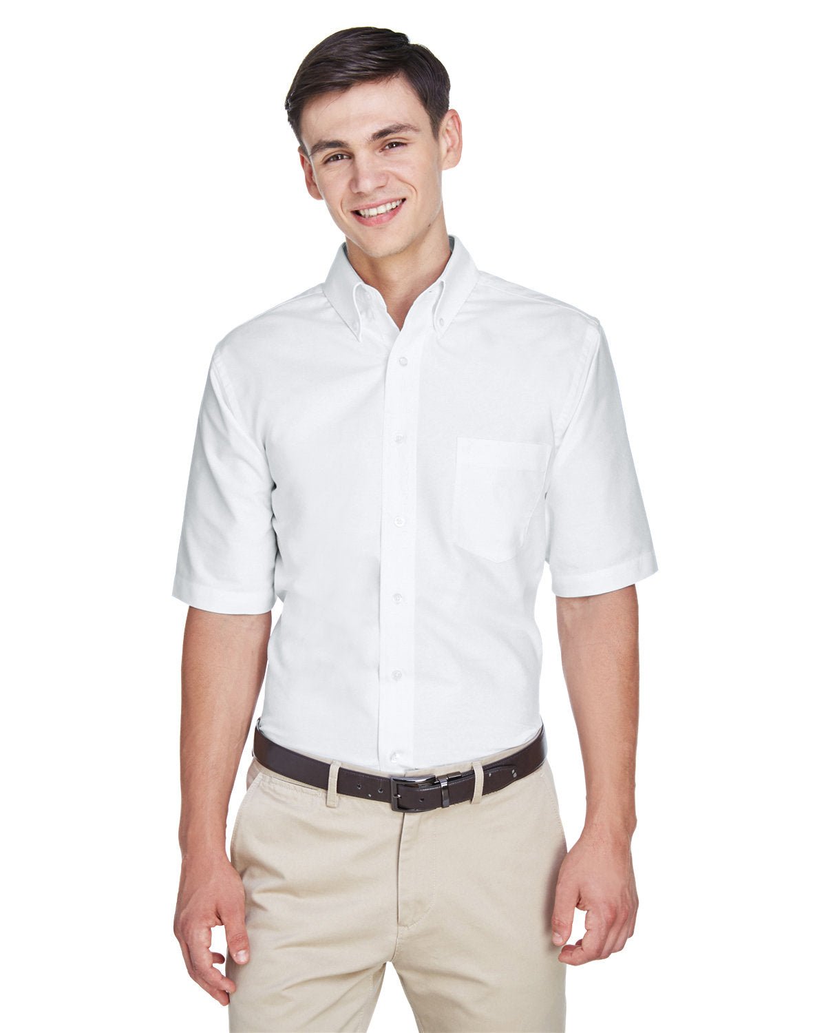 8972-UltraClub-WHITE-UltraClub-Woven Shirts-1