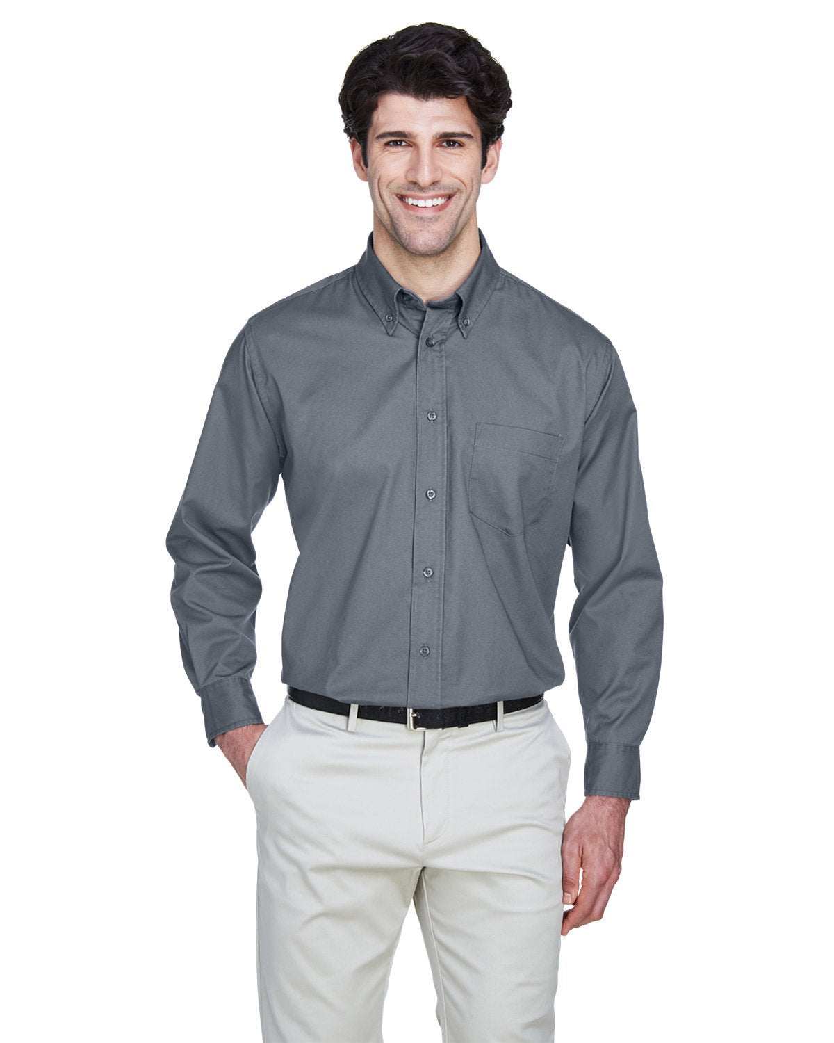 8975-UltraClub-GRAPHITE-UltraClub-Woven Shirts-1