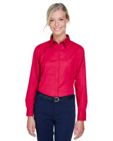 8976-UltraClub-RED-UltraClub-Woven Shirts-1