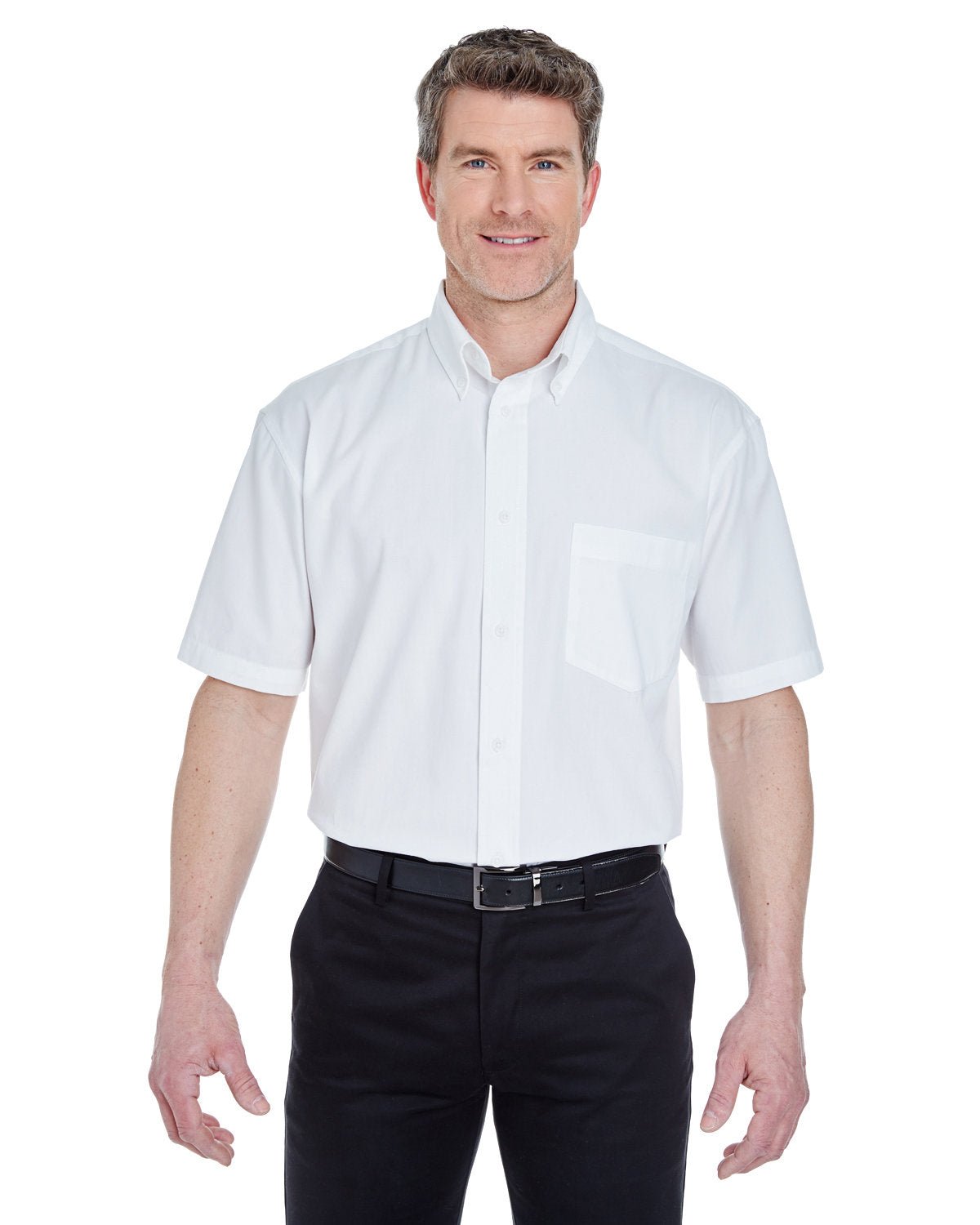 8977-UltraClub-WHITE-UltraClub-Woven Shirts-1