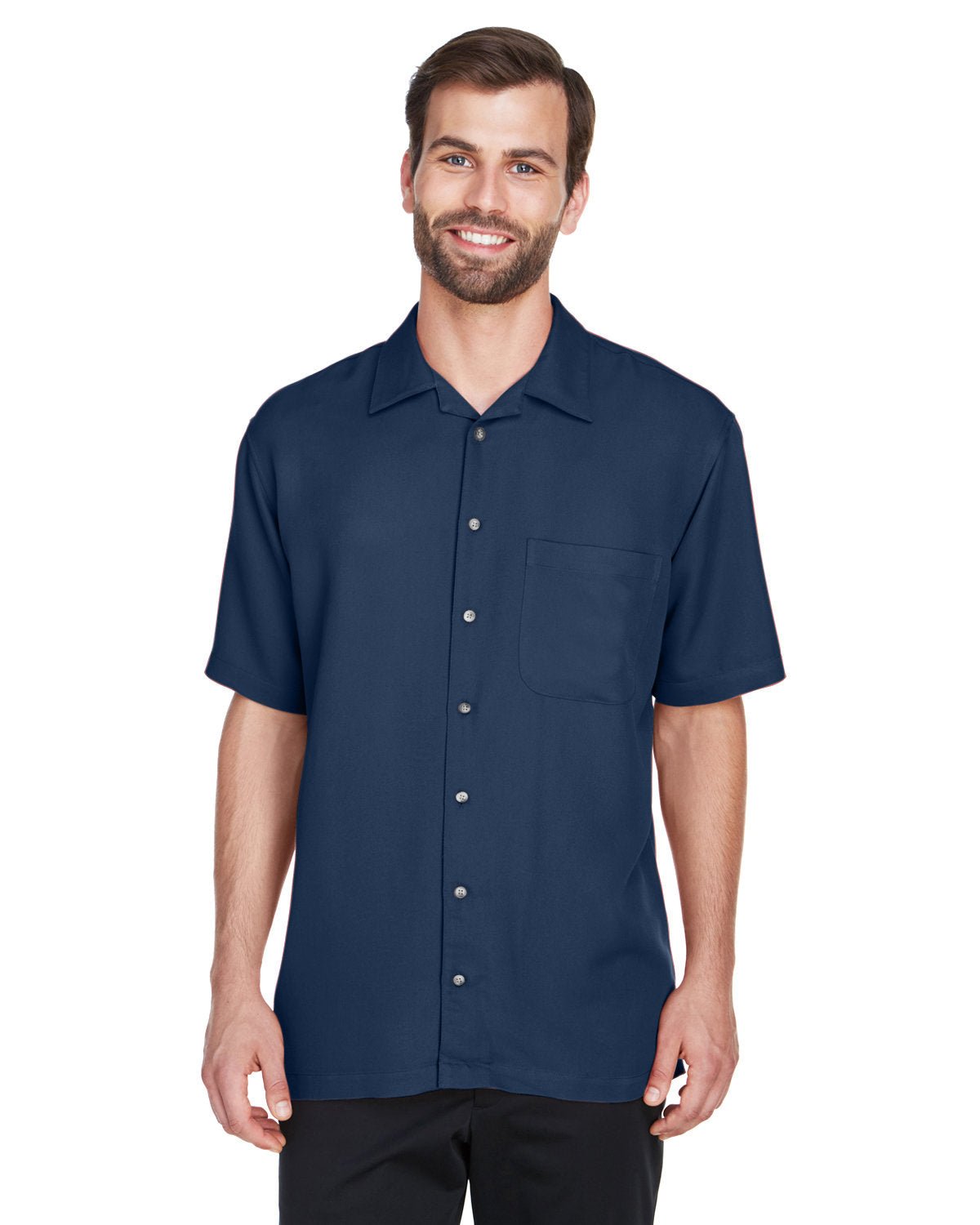 8980-UltraClub-NAVY-UltraClub-Woven Shirts-1