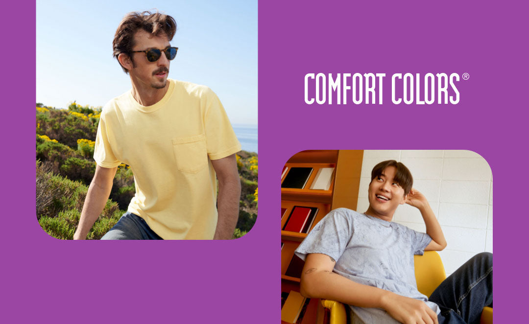 Men wearing wholesale comfort colors shirts