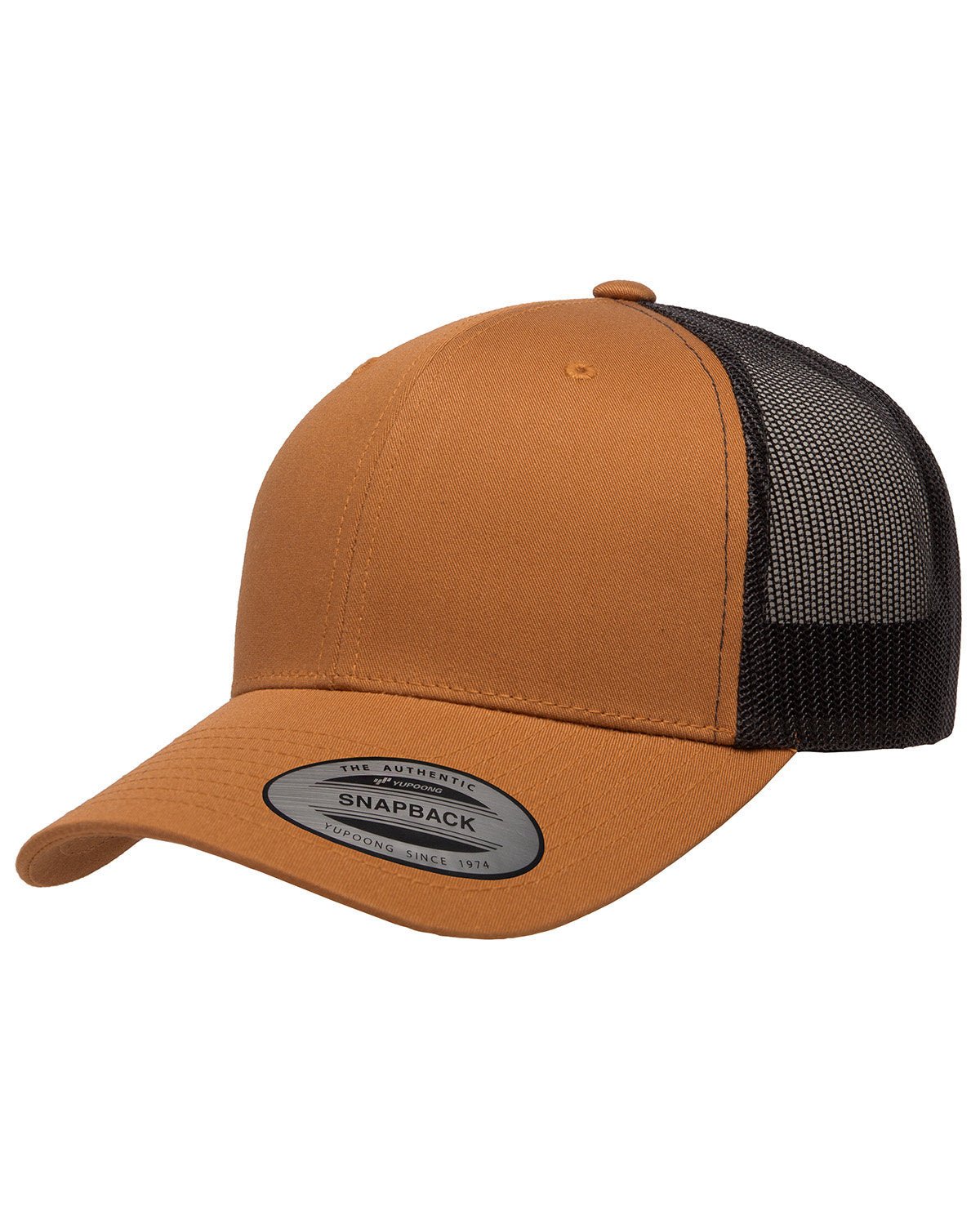 6606-Yupoong-CARAMEL/ BLACK-Yupoong-Headwear-1