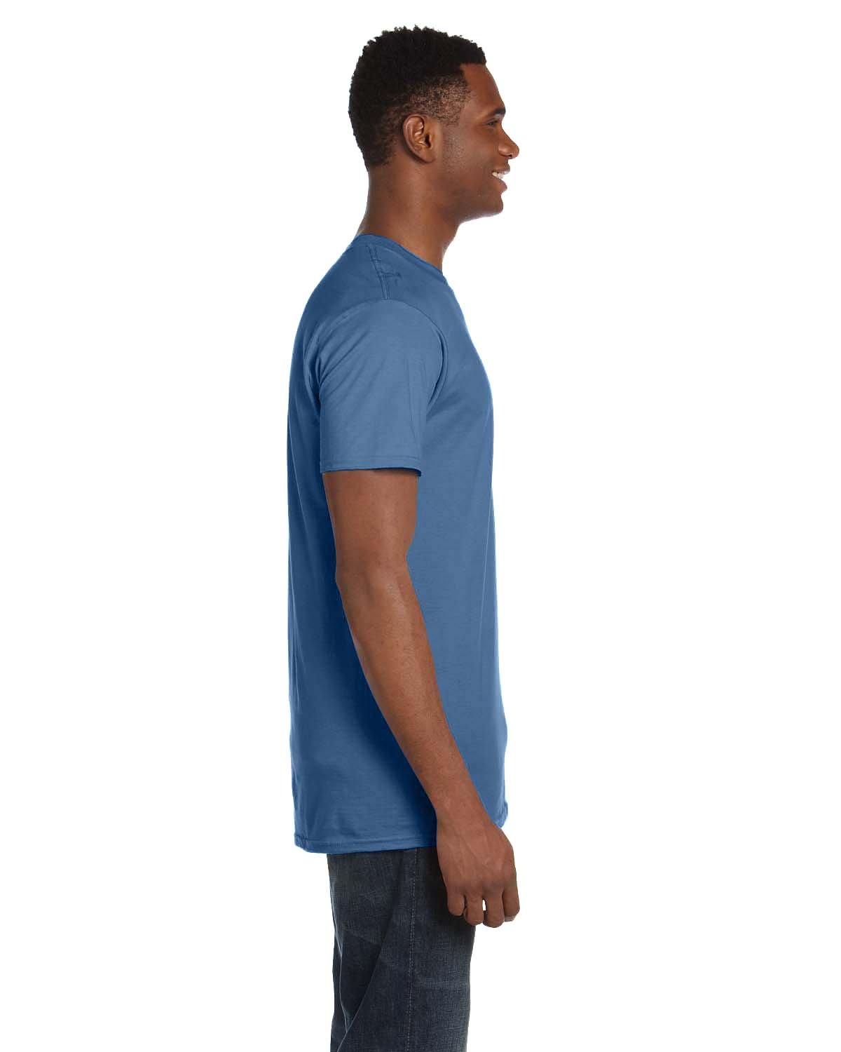 4980-Hanes-HEATHER BLUE-Hanes-T-Shirts-3